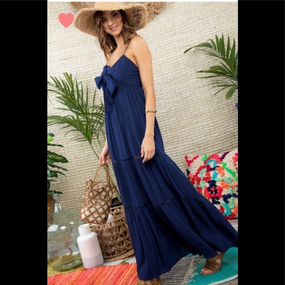 Main Strip long maxi dress